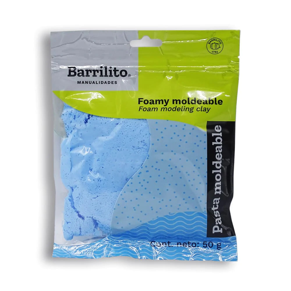 FOAMY MOLDEBLE BARRILITO CELESTE 50 GR