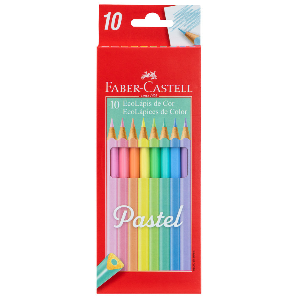 CRAYON  DE MADERA PASTEL 10 FABER CASTELL