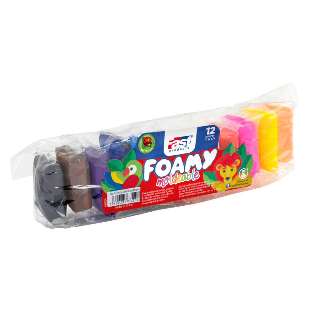 FOAMY MOLDEABLE 12 COLORES FAST