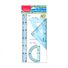 Cargar imagen en el visor de la galería, ESTUCHE GEOMETRICO 4 PIEZAS MAPED
