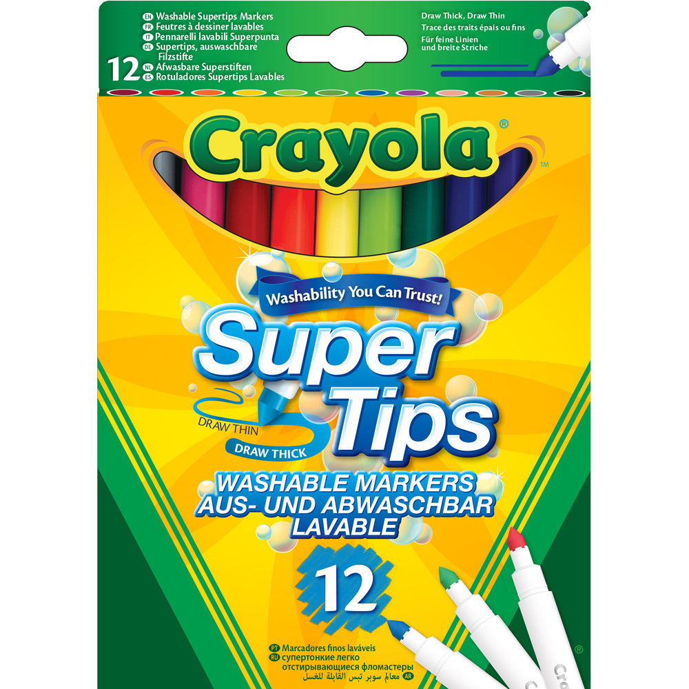 CRAYOLA MARCADOR SUPER TIPS 12 COLORES