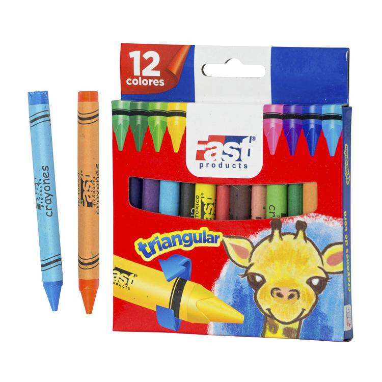 CRAYON DE CERA TRIANGULAR 12 FAST